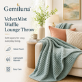 Gemiluna™ VelvetMist Waffle Lounge Throw