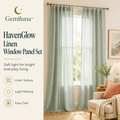 Gemiluna™ HavenGlow Linen Window Panel Set