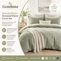 Gemiluna™ SerenityWeave Textured Duvet Cover Set